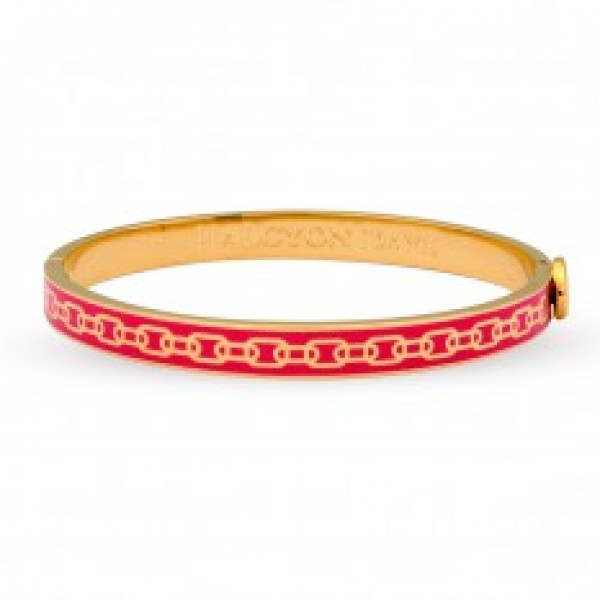 Halcyon Days Skinny Chain Hot Pink & Gold 
